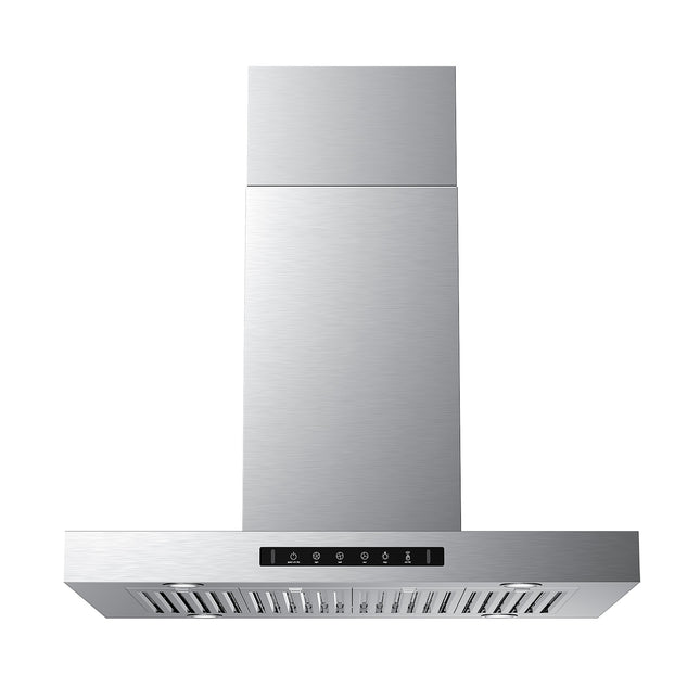 36 in. 900 CFM Island Mount Range Hood in Stainless Steel with Gesture Sensing and Touch Control Switch Panel with light