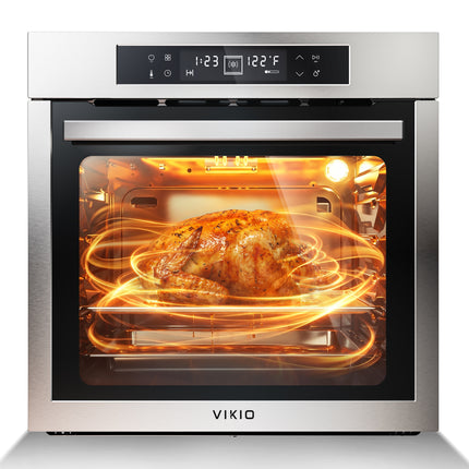 24 in. 2.65 cu. ft. Single Electric Wall Oven with Self-Cleaning, 12 Cooking Modes and Stainless Steel
