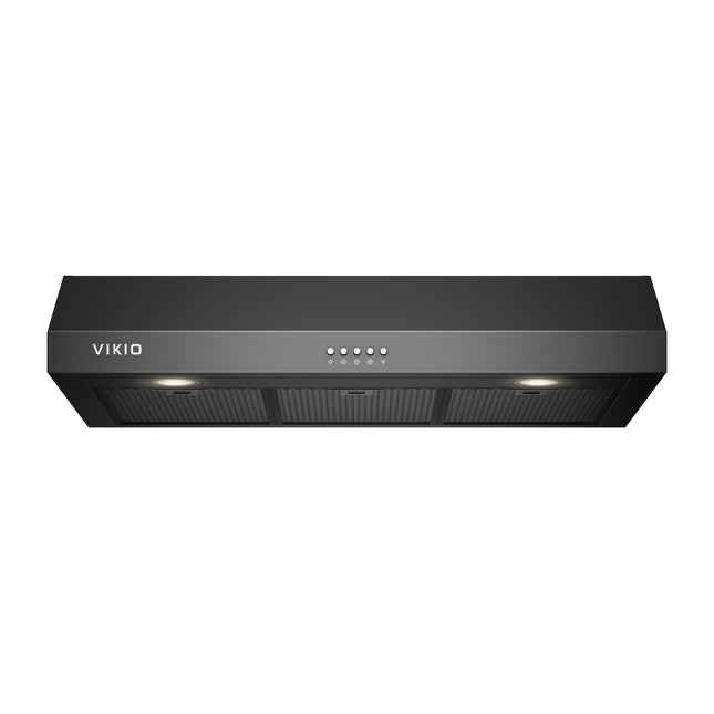 30 in. 600 CFM Ducted Under Cabinet Range Hood in Black Stainless Steel with LED Lighting, 3-Min Delay and Mesh Filters