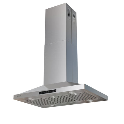 500CFM Convertible Island Range Hood in Stainless Steel with Gesture control and 4 LED Lights