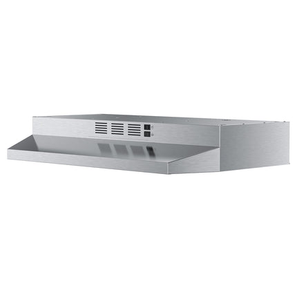 300 CFM Convertible Under Cabinet Range Hood in Stainless Steel with LED, 2-Way Venting and washable mesh filters