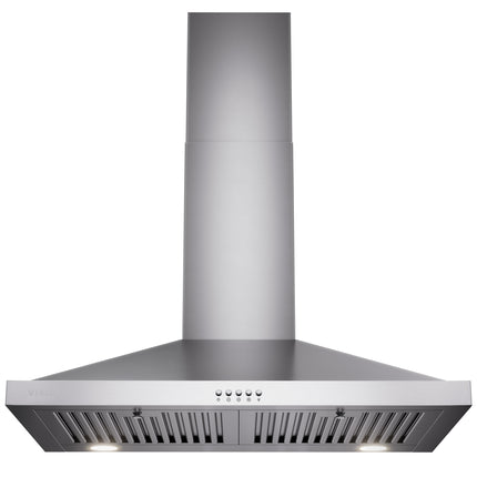 30 in. 380 CFM Convertible Kitchen Wall Mount Range Hood in Stainless Steel with Push Control, LEDs and Carbon Filters