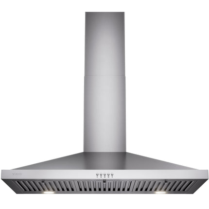 36 in. 380 CFM Convertible Kitchen Wall Mount Range Hood in Stainless Steel with Push Control, LEDs and Carbon Filters