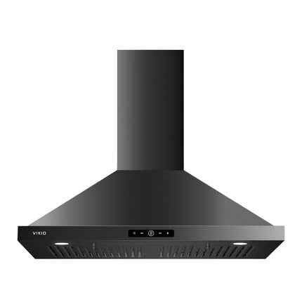 30 in. 500 CFM Ductless Convertible Wall Mount Range Hood in Stainless Steel with LED Lights, Filter and Touch Control