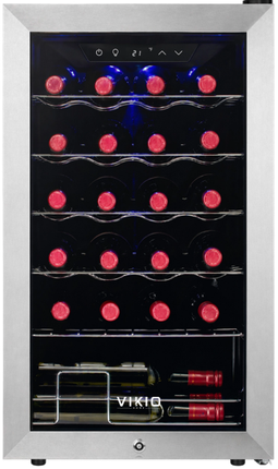 WF10-17 Touch Control 24-Wine Bottles Wine Cooler 17 in. Stainless Steel, Freestanding, Compressor Cooling