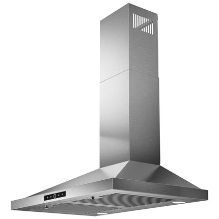 24 in. 390 CFM Convertible Wall Mount Range Hood with Downdraft System in Stainless Steel, Gesture Control and LED Light
