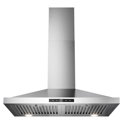 30 in. 390 CFM Convertible Wall Mount Range Hood with Downdraft System in Stainless Steel, Gesture Control and LED Light