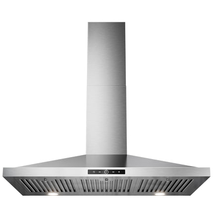 36 in. 300 CFM Convertible Wall Mount Range Hood with Downdraft System in Stainless Steel, Gesture Control and LED Light